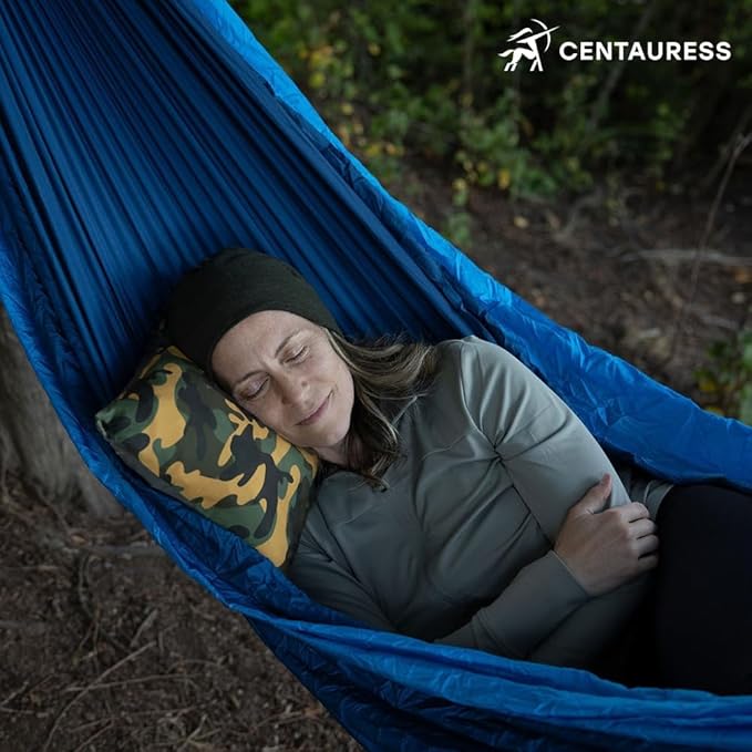 Small Backpacking Camping Pillow | Camp Pillow w/Machine-Washable Cover | Packable Travel Pillow w/Pouch + Strap | Hammock Pillow | Hiking | Camping Gear & Accessories