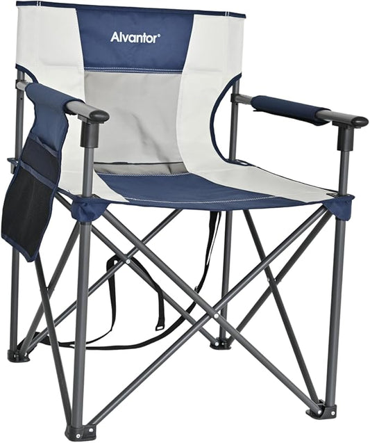Alvantor Portable Folding Camping Chair, Heavy Duty Support Outdoor Chair with Breathable Mesh & Padded Seat, for Camping, Hiking, Sports and Outdoor Activities