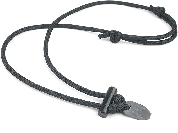 NexLand FNP-FS1 Fire Starter Necklace Ceramic Striker Ferro Rod Toggle Paracord