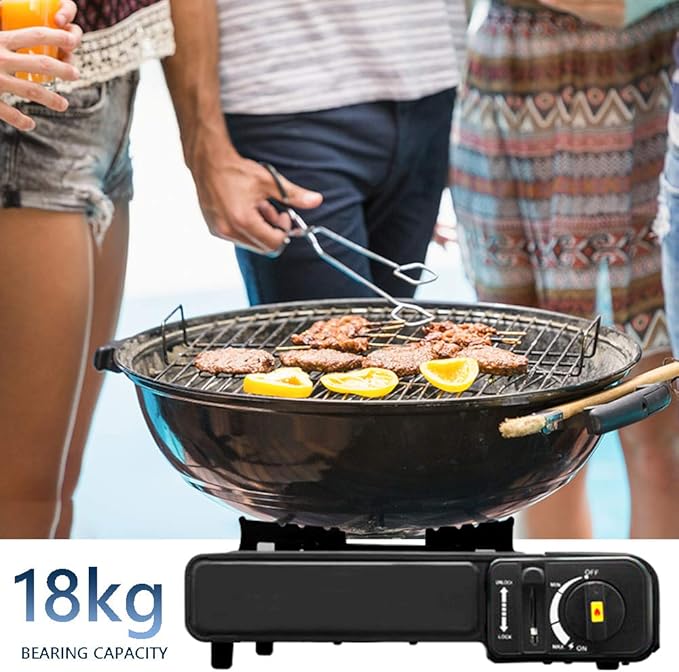 ShellKingdom Camping Stove Portable Outdoor Emergency Butane Stove Burner with Carrying Case For Camping, Picnics, Hiking, BBQ
