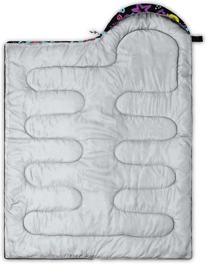 QOOMO Axolotl Cute Camping Sleeping Bags,3 Season Warm & Cool Weather,Lightweight,Waterproof Sleeping Bags for Adults & Kids,Traveling,and Outdoors