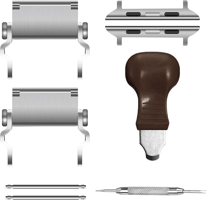 29 in 1 Multitools Stainless Steel Tool Wearable Bracelet for Men Compatible for Apple Watch Ultra 1&2, Survival Camping Travel Multitools Watch Band, Silver