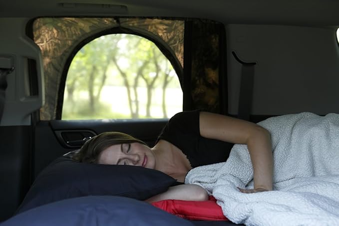 ROADIE- The OVERNIGHTER SUV Window Tent with Bug Screen and Retractable Awning – Great for Camping in an SUV. (Patented)