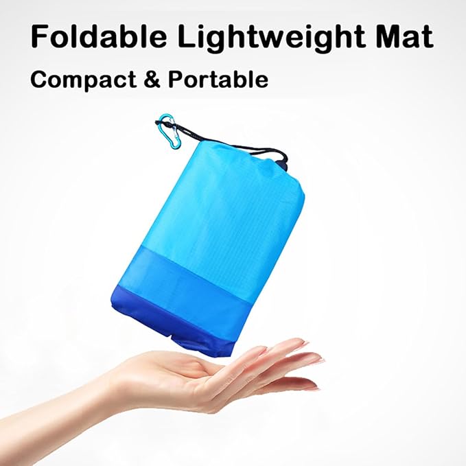 Beach Blanket Sandproof Waterproof 79" x 83", Extra Large Beach Mat, Sand Free Quick Drying Camping Blanket, Lightweight Foldable Beach Essentials for Outdoor, Picnic & Travel