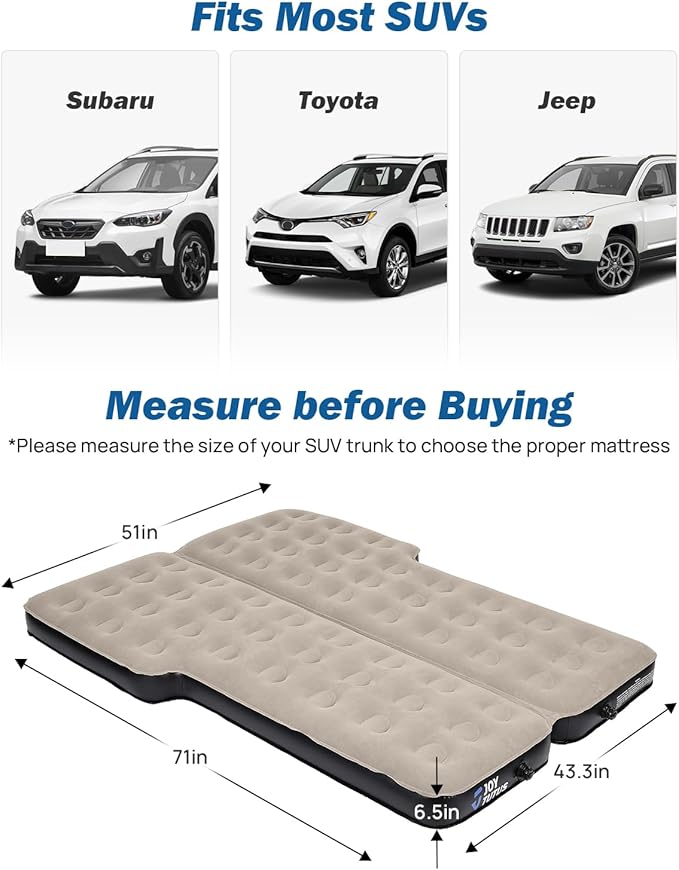 JOYTUTUS SUV Air Mattress Camping Bed