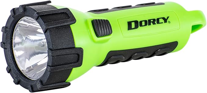 Dorcy 150 Lumen Floating Water Resistant LED Flashlight with Carabineer Clip, Neon Green (41-2513)