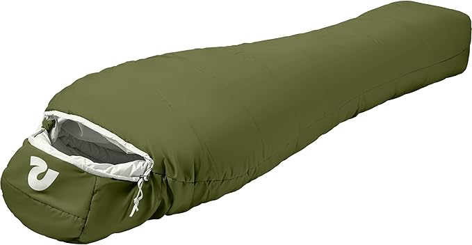 Retrospec Dream Mummy Sleeping Bag - 5, 15, & 30°F Cold Weather Camping & Travel Essential Gear with Water - Resistant Shell & Synthetic Fill - Zippered Pocket & Stuff Sack
