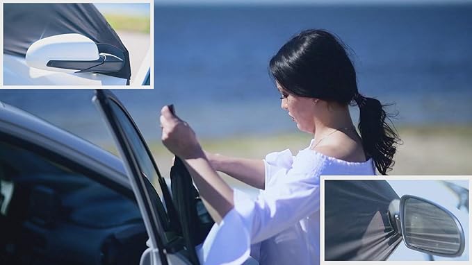 2 Pack Car Driver Side Window Sun Shade Universal Car Side Window Screen for Camping-Fit Most Sedans, Compact SUVs
