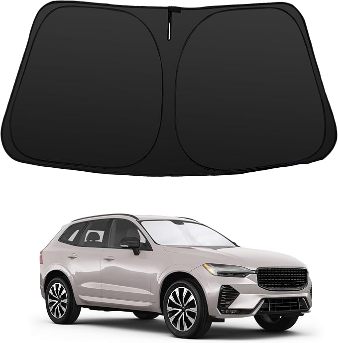 Windshield Sun Shade Accessories Compatible with 2018 2019 2020-2026 XC60 for Volvo Foldable Sunshade Sun Visor Blocks UV