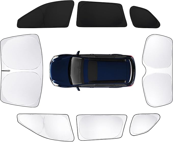 8pcs Car Window Shades for Subaru Outback Wagon 2010-2014 Accessories,Windshield Side Rear Full Sunshade,Sun Visor UV Blocking, Privacy Protection and Blackout for Camping Outdoor