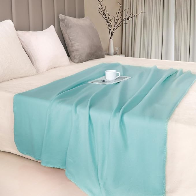 ZYFZCYBL Fleece Throw Blankets for Couch Bulk Lightweight Warm Soft Cozy Blanket 6 Pack Bulk Fleece Blanket Solid for Bed Couch Office Gifts Outdoor 50 x 60 inch Teal