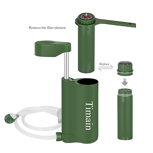 Membrance Replacement (2 Pack) for Timain Outdoor Portable Water Filter Pump,Water Filtration Systems,Perfect for Travel,Camping, Hiking,Fishing,Hunting,Emergency Preparedness (9000, Liters)