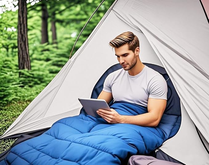 Wind Tour 3 Season Lightweight Waterproof Sleeping Bag Indoor & Outdoor for Hiking Backpacking Camping Traveling