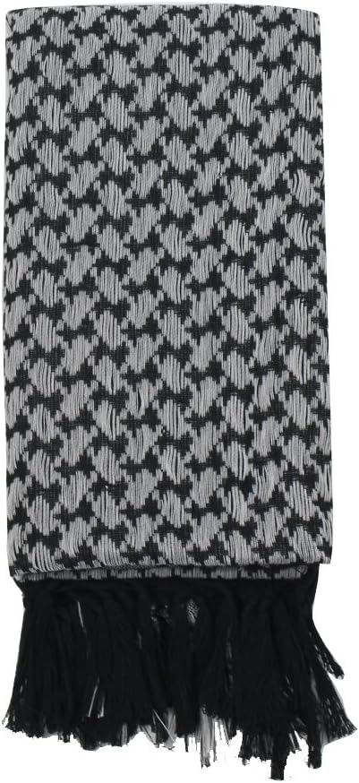 Explore Land Cotton Shemagh Keffiyeh Tactical Desert Scarf Neck Head Wrap with Tassel for Men Women