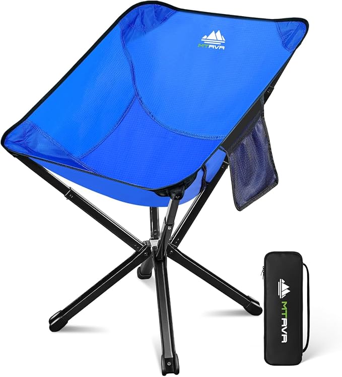 MTRVR Lightweight Folding Camping Chair — Compact One-Piece Design, Quick Setup, Stable Aluminum Frame, Portable Chair for Travel, Hiking & Short Outdoor Breaks