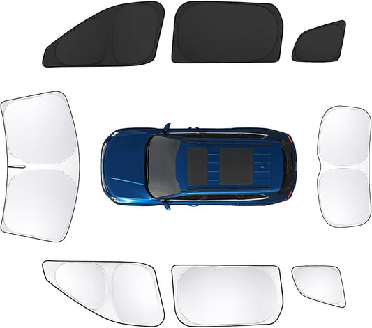 8pcs Car Window Shades for Kia Telluride 2020-2026 Accessories,Windshield Side Rear Full Sunshade,Sun Visor UV Blocking, Privacy Protection and Blackout for Camping Outdoor