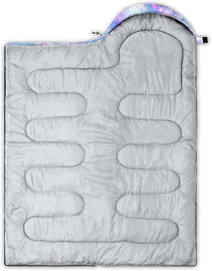 QOOMO Axolotl Cute Camping Sleeping Bags,3 Season Warm & Cool Weather,Lightweight,Waterproof Sleeping Bags for Adults & Kids,Traveling,and Outdoors