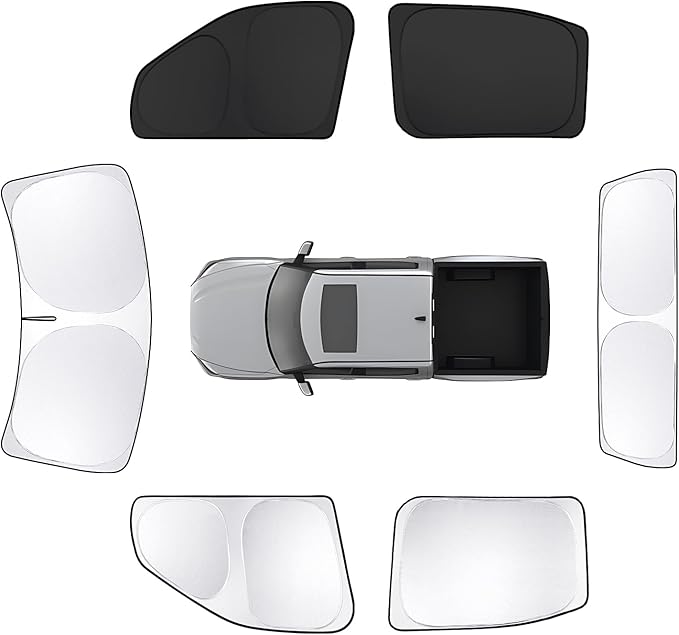 6pcs Car Window Shades for Toyota Tundra 2022-2026 Accessories,Windshield Side Rear Full Sunshade,Sun Visor UV Blocking, Privacy Protection and Blackout for Camping Outdoor