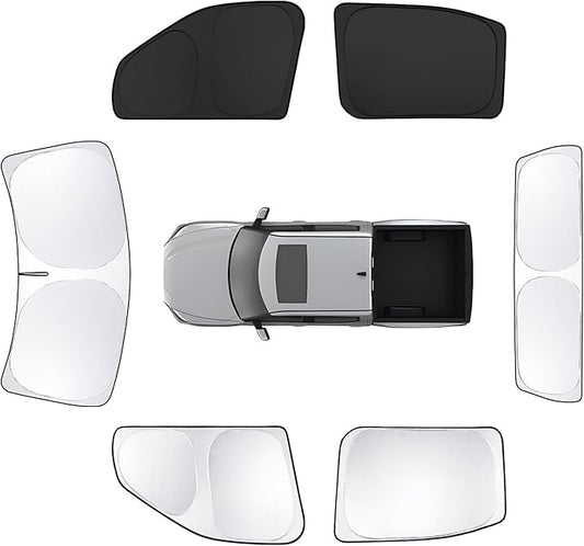 6pcs Car Window Shades for Toyota Tundra 2022-2026 Accessories,Windshield Side Rear Full Sunshade,Sun Visor UV Blocking, Privacy Protection and Blackout for Camping Outdoor