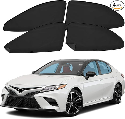 ZATOOTO Car Window Shades for Toyota Camry 2018-2023, 4 Pcs Magnetic Car Window Covers - 100% Block Light Privacy Curtains, Side Window Sun Shade for Baby Breastfeeding, Sleeping, Camping