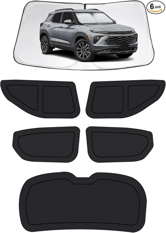 Car Window Shades for Chevrolet Trailblazer 2021-2025, Full Car Window Covers for Privacy, Sunshades for Trailblazer Front Rear Windshield Side Windows to Block UV and Protect Privacy(6pcs)