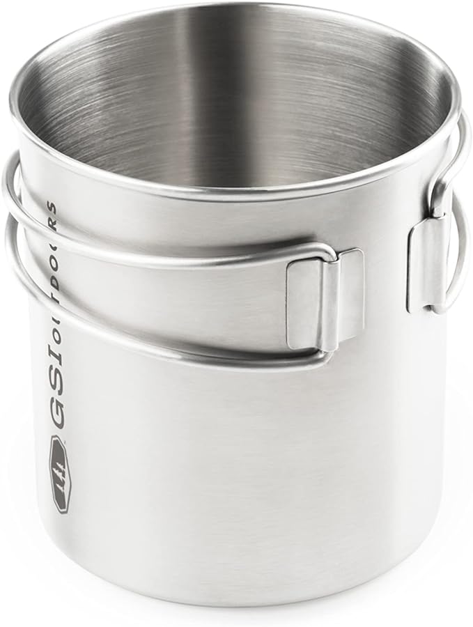 GSI Outdoors Glacier Stainless Steel Bottle Cup I Lightweight Cup or Pot for Travel, Camping and Backpacking - 24 oz
