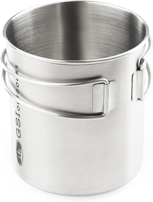 GSI Outdoors Glacier Stainless Steel Bottle Cup I Lightweight Cup or Pot for Travel, Camping and Backpacking - 24 oz