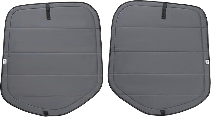 Magnetic Insulated Rear Door Window Covers (Pair) for 2019-2026 Mercedes-Benz Sprinter VS30 Vans (Fits Bare Metal Window Frames), Blackout Privacy Sun Shades for Stealth Camping – Dark Gray