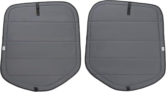 Magnetic Insulated Rear Door Window Covers (Pair) for 2019-2026 Mercedes-Benz Sprinter VS30 Vans (Fits Bare Metal Window Frames), Blackout Privacy Sun Shades for Stealth Camping – Dark Gray