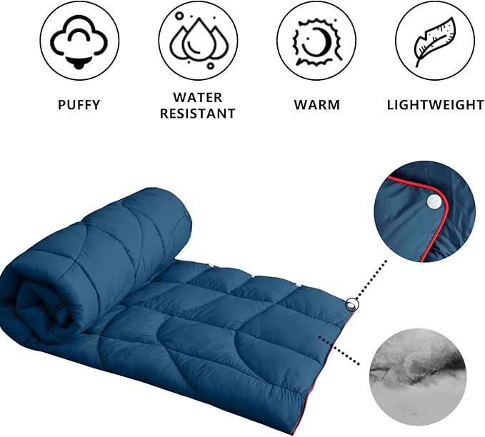 Camping Blanket, Puffy Blanket Lightweight Windproof Water Resistant for Outdoors,Hiking, Backpacking,Beach,Car,Picnic,Stadium
