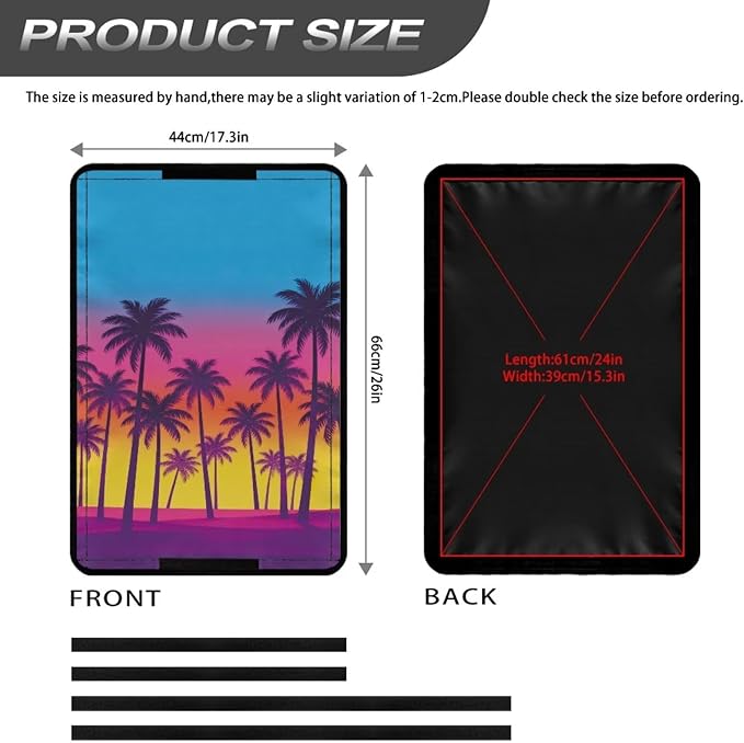 Coconut Tree RV Window Shades, Waterpoof Non Slip Window Skylight Sunshade RV Foldable Design for Travel Trailer Motorhomes