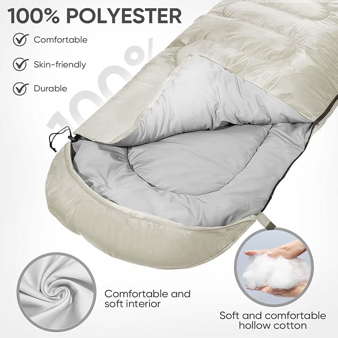 OBTANIM Sleeping Bags Portable Waterproof Camping Sleeping Bag for Adults Kids 4 Seasons Cold Weather or Warm Backpacking Hiking Travel Indoor Outdoor Use