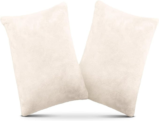 1 MIDDLE ONE 2 Pack Small Pillow, Memory Foam Mini Pillow 11 X 7 Inches for Travel, Sleeping, Nap and Neck, Knee, Lumbar Support, Tiny Cushion for Pet, Dogs (Off-White)