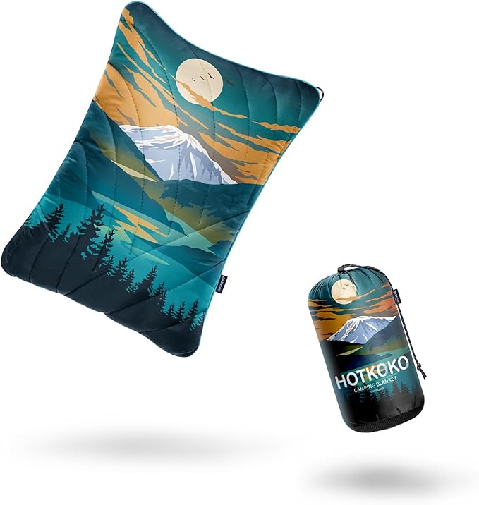 Camping Pillow,Supportive Compressible Travel Pillow Lightweight Camp Pillow with Storage Bag for Camping,Hiking,Backpacking,Airplane