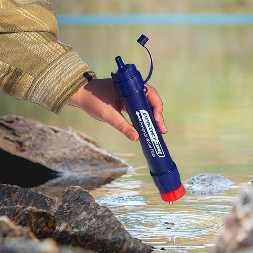 [2 Pack] Portable Water Filter Straw - Reliable Survival Gear for Clean Water, Emergency Survival Purifier | for Hiking, Travel, Camping Gear, and Outdoor Adventures