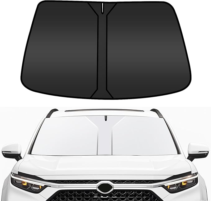Car Windshield Sunshade, Double Thickened Sun Blocker for Front Window, UV Protection in Car, Auto Necessities Fits Most Vehicles, Baby Shade Sun Shield, Interior Visor Accessory for Women