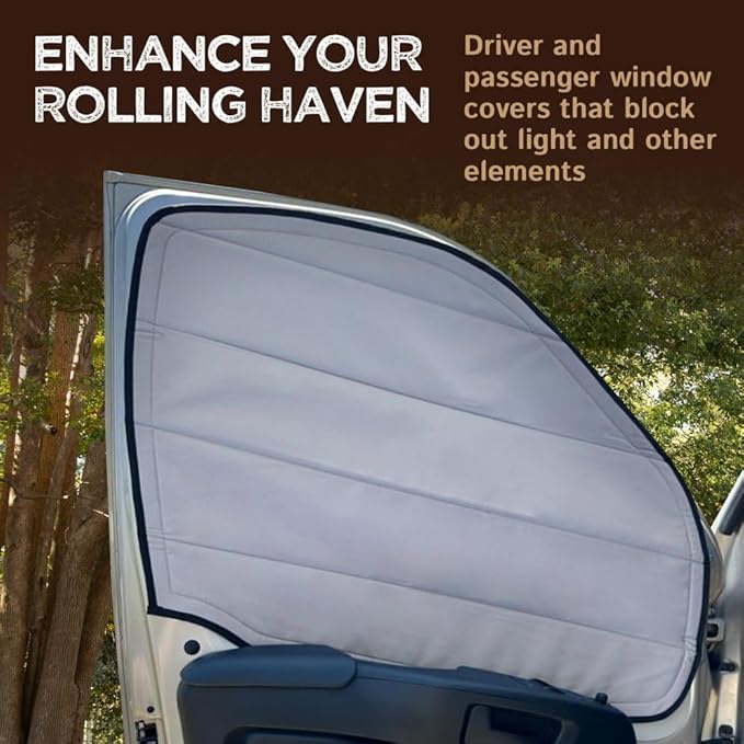 Living in a Bubble Insulated Blackout Window Covers for RAM Promaster 2014-Current (Driver/Passenger Door 2014-Current)