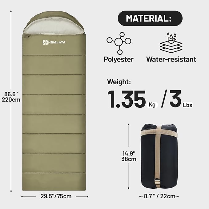 Backpacking Sleeping Bags for Adults, Unzip to Blanket, Waterproof, Lightweight, Camping, Portable Sleeping Bags Outdoor Travel Hiking