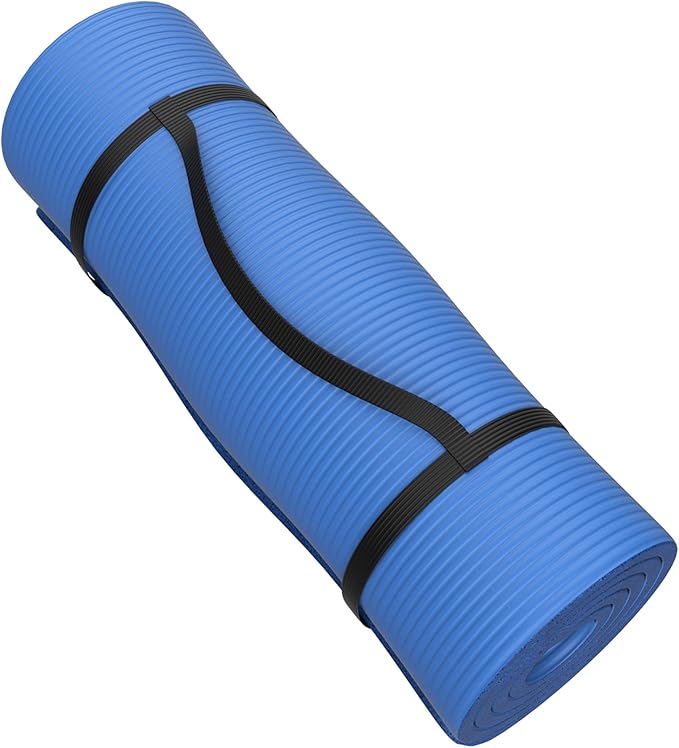 Foam Sleeping Pad for Camping - 1.25-Inch-Thick Waterproof Sleep Pad with Carry Straps for Cots, Tents, or Sleepovers by Wakeman Outdoors (Black)