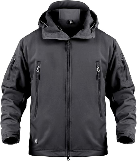 ReFire Gear Men's Army Special Ops Military Tactical Jacket Softshell Fleece Hooded Outdoor Coat