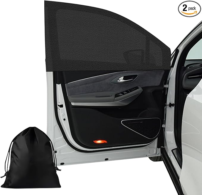 Car Window Shades for Baby, 2-Pack Universal Sunshade – 42"x27.5" Breathable Sun Protection Window Cover for Cars, SUVs, Travel, Outdoor, Car Sun Shade with Pouches