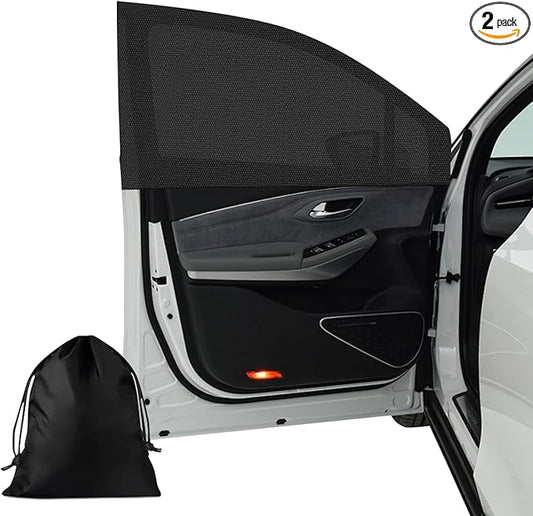 Car Window Shades for Baby, 2-Pack Universal Sunshade – 42"x27.5" Breathable Sun Protection Window Cover for Cars, SUVs, Travel, Outdoor, Car Sun Shade with Pouches