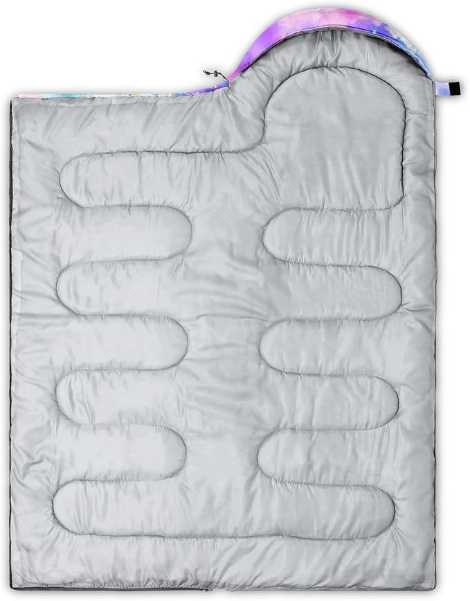 QOOMO Axolotl Cute Camping Sleeping Bags,3 Season Warm & Cool Weather,Lightweight,Waterproof Sleeping Bags for Adults & Kids,Traveling,and Outdoors