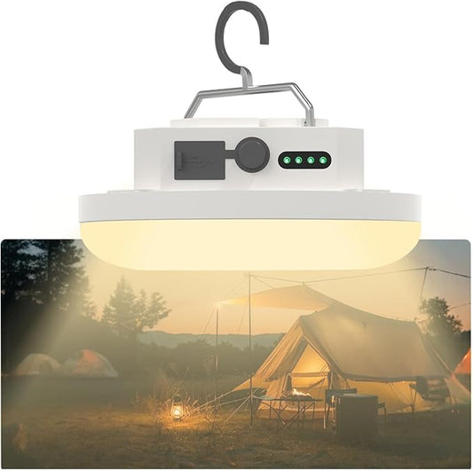 Camping Lantern 10500mAh Rechargeable Battery, 30W 4000LM Ultra Bright LED Hanging Light with 3 Lighting Color Modes, Waterproof Portable Tent Lighting for Outdoor Emergency & Hiking