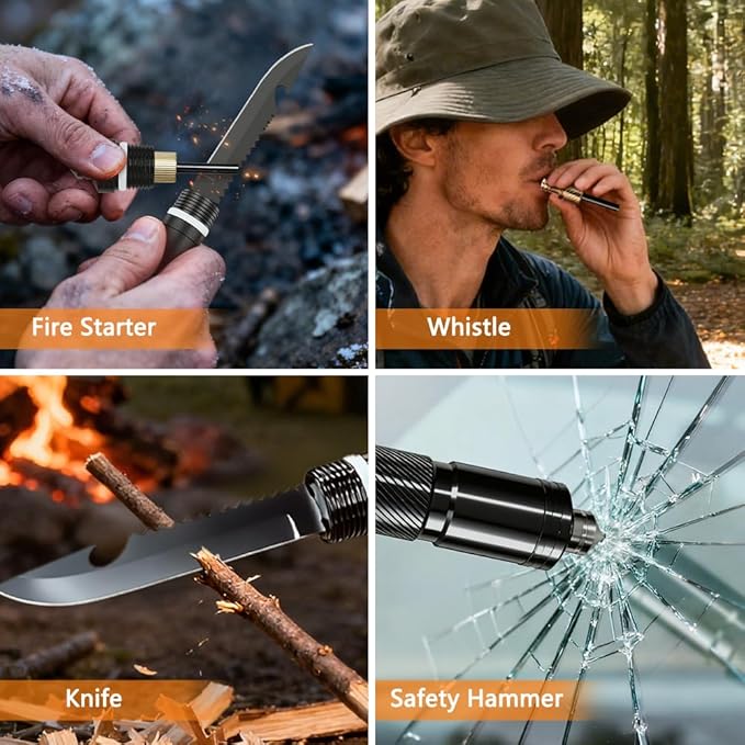 Foldable Camping Shovel - 30.4" High Carbon Steel Portable Multitool Entrenching Tool for Backpacking, Hiking, Survival & Car Emergency - Versatile & Sturdy