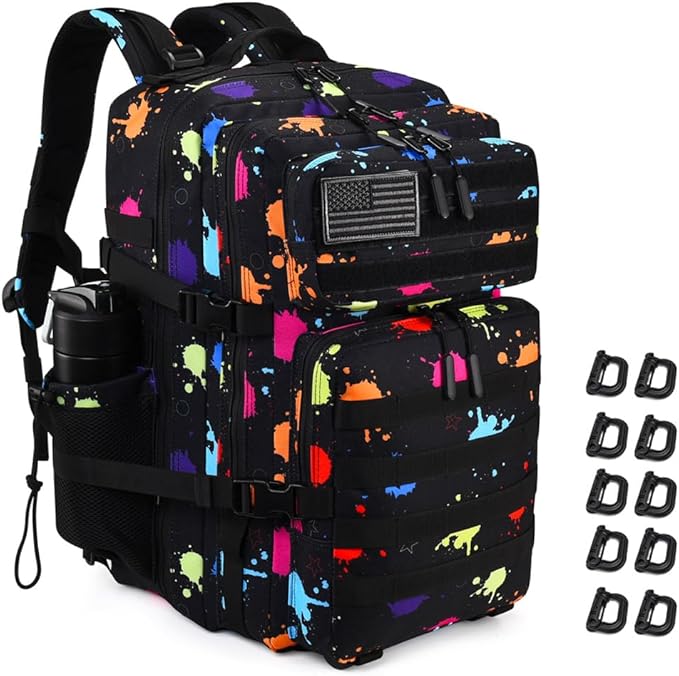 45L Tactical Backpack for Men Women, Military Assault Pack with MOLLE, Large 3 Day Bug Out Bag for Hiking Camping