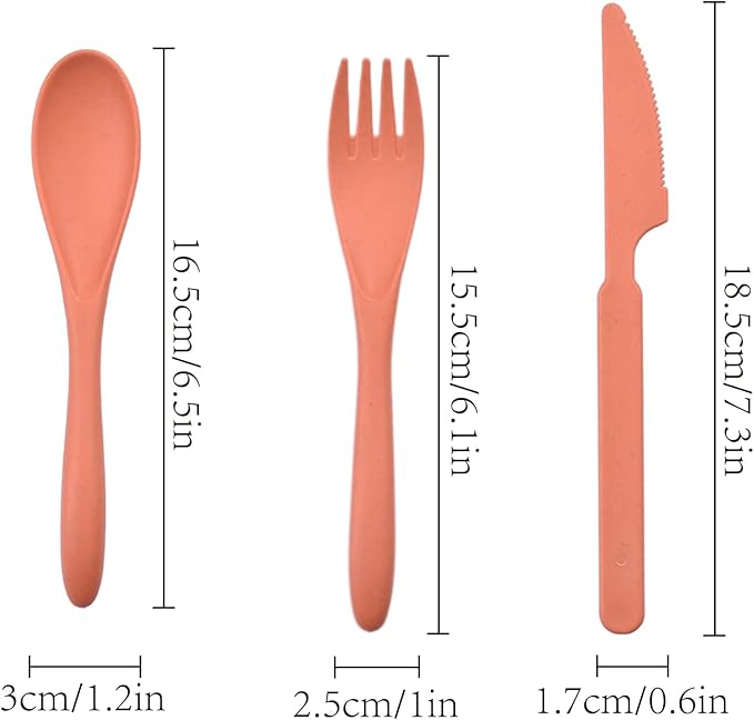 Zoyiancy 10 Sets Reusable Travel Utensils, Plastic Knives Spoons and Forks Tableware, Portable Cutlery Flatware Set for for Travel Office Lunch Picnic Camping Daily Use