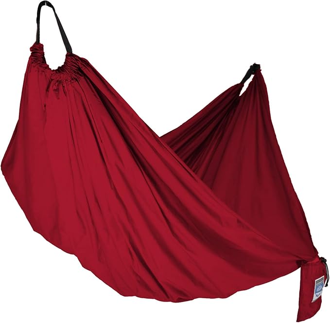Hammock Equip Outdoors Portable Camping with Hanging Kit, 400lb Rating, Red