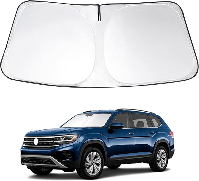 Windshield Sun Shade Custom Fit 2018-2023 2024 2025 2026 Volkswagen Atlas VW Atlas Cross Sport Accessories Front Window Sunshade Keep Your Car Interior Cooler