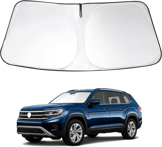 Windshield Sun Shade Custom Fit 2018-2023 2024 2025 2026 Volkswagen Atlas VW Atlas Cross Sport Accessories Front Window Sunshade Keep Your Car Interior Cooler